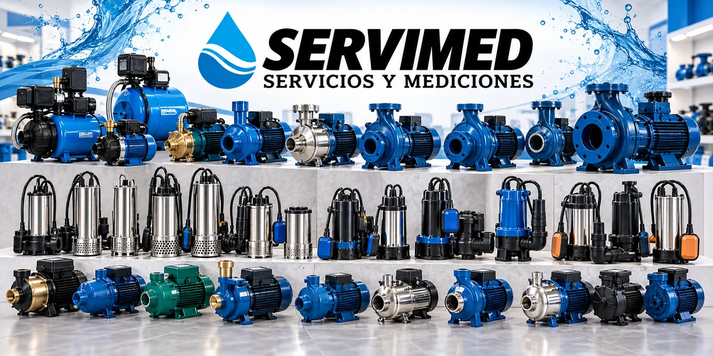 Electrobombas de agua de superficie, centrífugas, de presión y sumergibles de SERVIMED